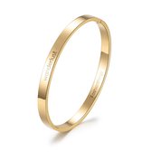 Fashionthings Bangle Wanderlust - Dames - 316 Stainless Steel, 18K Gold Plated - Goudkleurig - 6 mm