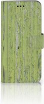 Huawei P10 Lite Bookcase Hoesje Design Green Wood