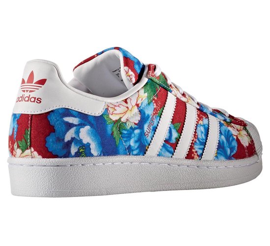 adidas Superstar Sneakers Dames Sneakers - Maat 37 1/3 - Vrouwen - wit/rood/ blauw | bol.com