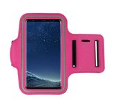 Geschikt voor Samsung Galaxy A70 Hoes Sport Armband hoesje Roze Pearlycase