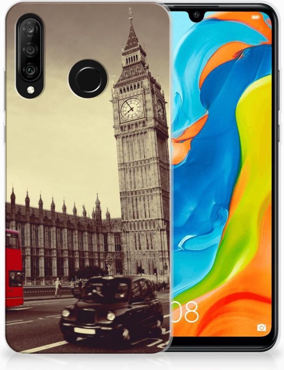 Huawei P30 Lite Siliconen Back Cover Londen