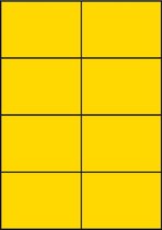 Gele A4 etiketten 105 x 74 mm (100 vel)