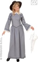 Middeleeuwen & Renaissance Kostuum | Victoriaanse Dame Grijs Decent Lady Kostuum Vrouw | Medium | Carnaval kostuum | Verkleedkleding