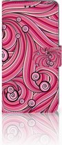 Huawei P30 Uniek Boekhoesje Swirl Pink