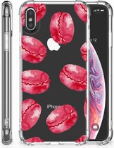 Geschikt voor iPhone Xs Max TPU-siliconen Hoesje Design Pink Macarons