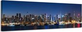 Skyline New York - Canvas Schilderij Panorama 158 x 46 cm