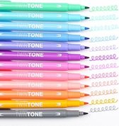 Tombow TwinTone Marker Set – Pastel Colours - Set van 12