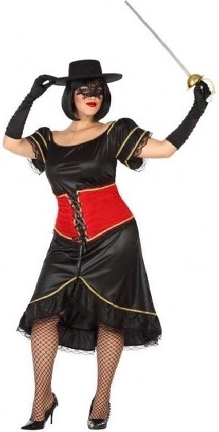 Graag gedaan Knorrig Vijandig Spaanse gemaskerde held kostuum / outfit voor dames plus size -  carnavalskleding -... | bol.com