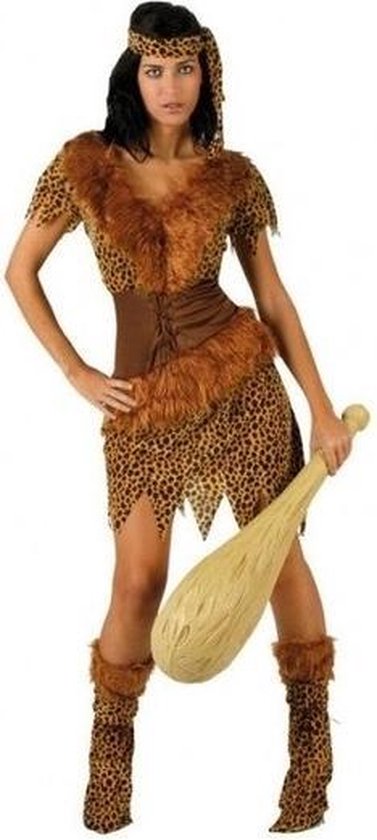 merk op Nadeel Oraal Holbewoonster verkleed kostuum/set dames- carnavalskleding - voordelig  geprijsd 34-36 | bol.com