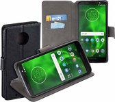 MP case Zwart bookcase style Motorola Moto G6 wallet case hoesje