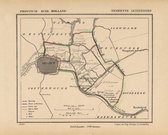 Historische kaart, plattegrond van gemeente Leiderdorp in Zuid Holland uit 1867 door Kuyper van Kaartcadeau.com