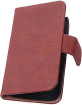 Mobieletelefoonhoesje.nl - Huawei Ascend G610 Hoesje Hout Bookstyle Rood