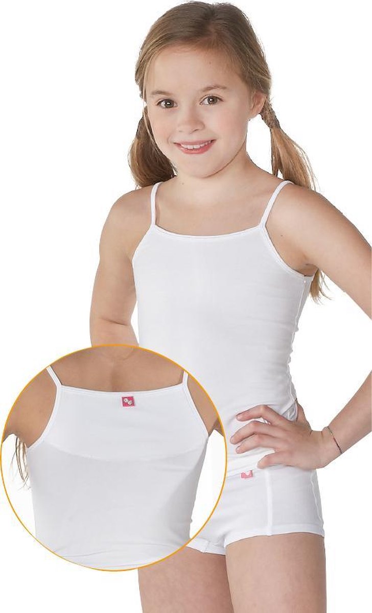 Zoïzo Hemdje Meisjes Basics Wit Maat 134 146 