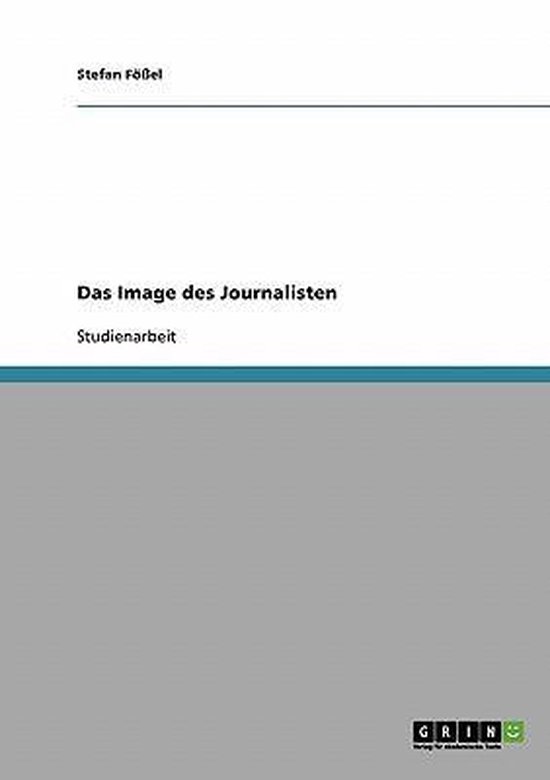 Das Image des Journalisten - cover