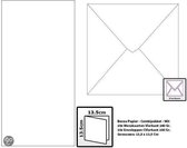 Benza Wenskaarten en Enveloppen om zelf wenskaarten te maken Vierkant 14 x 14 cm - Wit (10 stuks)