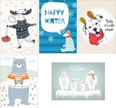 Cartes de Noël - Set de 10 x cartes de Noël