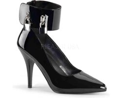 EU 45 = US 14 | VANITY-434 | 4 Pump W/ Locking Ankle Cuff & Padlocks