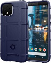 Google Pixel 4 hoes - Heavy Armor TPU Bumper - Donker Blauw