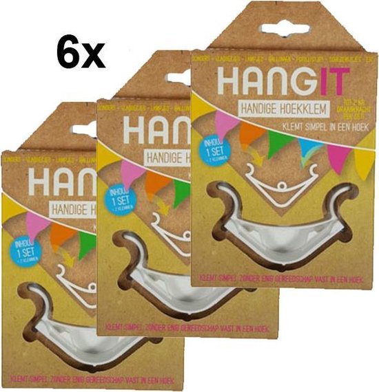 HangIt slingerklemmen 6x, voor ophangen slingers e.d. | bol.com