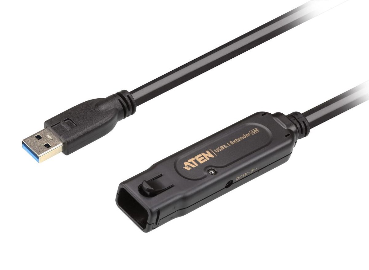 USB 3.0 Verlengkabel USB A Male - USB A Female Rond 10 m Zwart