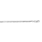 Silver Lining armband - zilver - valkenoog met plaatjes 3 mm - 19 cm