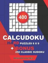 400 CalcuDoku HARD puzzles 9 x 9 + BONUS 250 classic sudoku