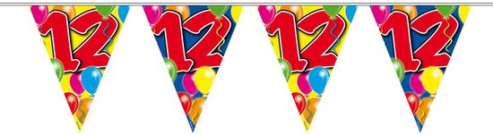 Folat 12 Jaar Ballonnen 30cm - 8 Stuks Latex Voor Verjaardag & Feest