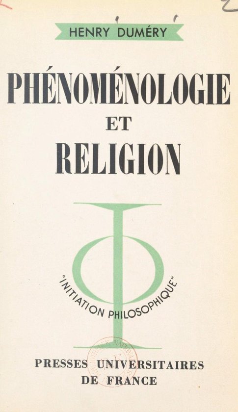 Phénoménologie et religion