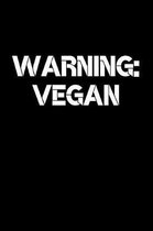 Warning Vegan Journal