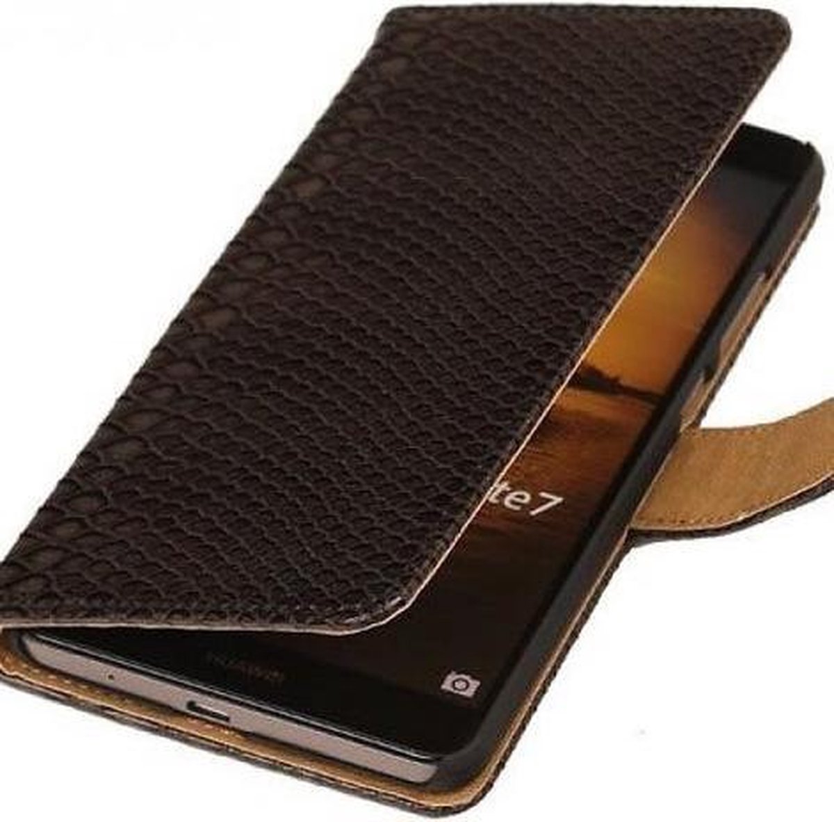 Sony Xperia M4 Aqua Snake Booktype Wallet Hoesje Zwart