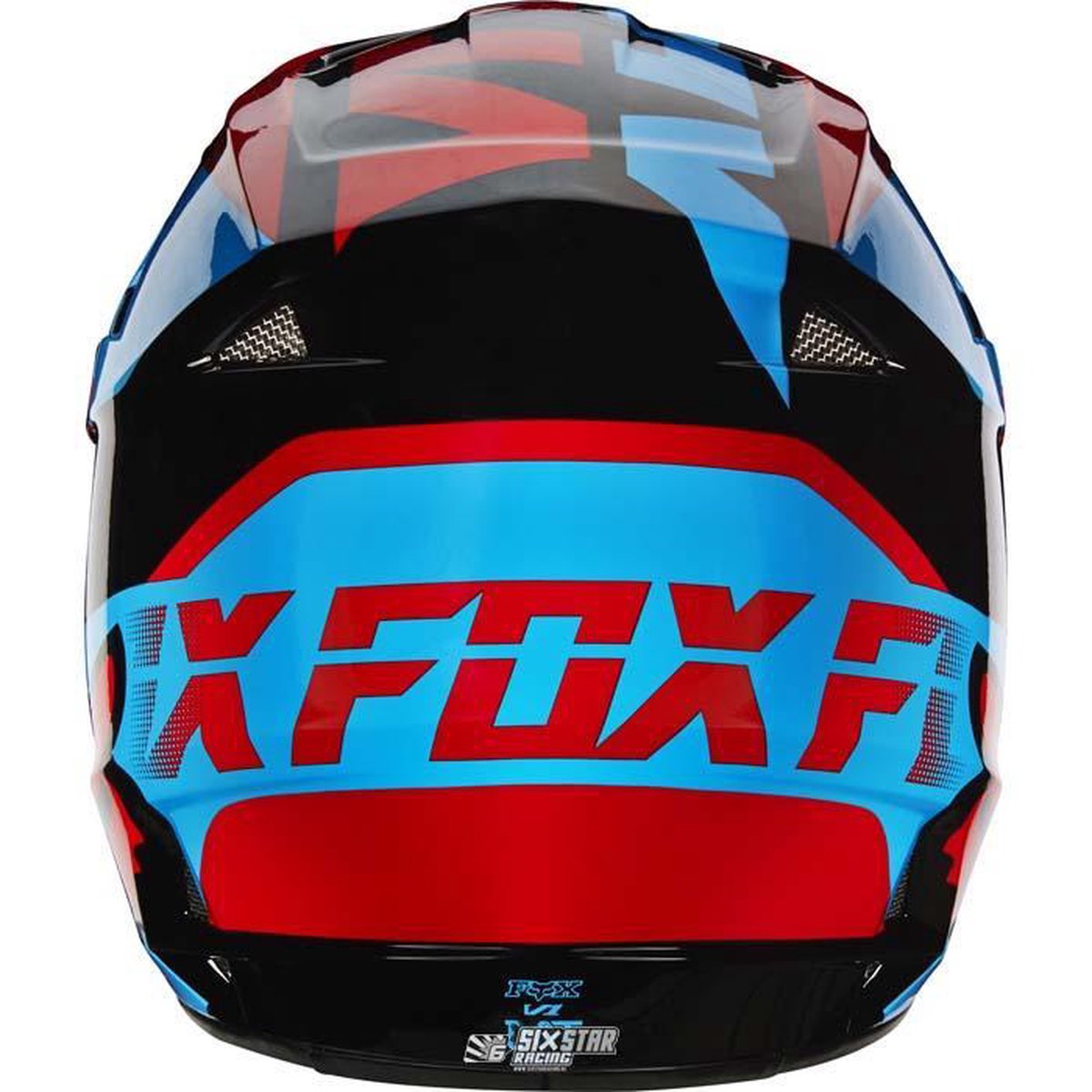2016 Fox Racing V1 Mako Crosshelm Blauw/Rood Small | bol.com