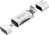 Sandberg Card Reader USB-C+USB+MicroUSB geheugenkaartlezer
