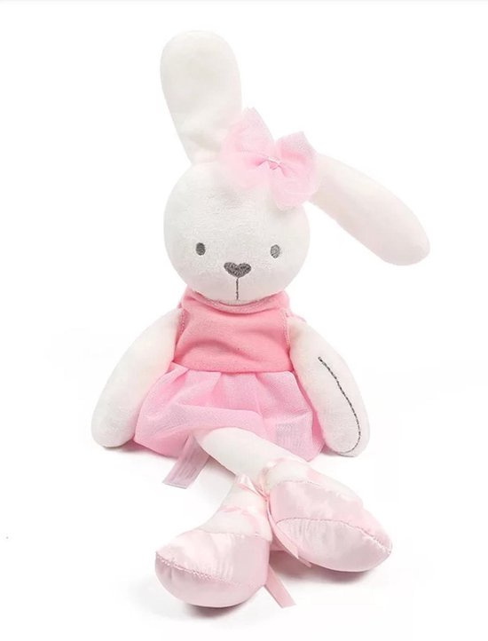 Armoedig Verouderd syndroom Baby pluche speelgoed Knuffel meisjes konijn pop 42cm- Roze | bol.com