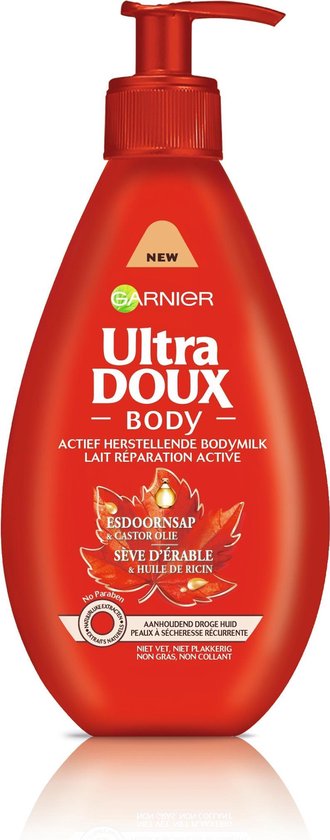 Garnier Ultra Doux Body Esdoornsap en Castorolie Actief Herstellende  Bodymilk - Zeer... | bol.com