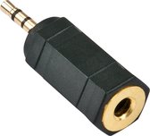 LINDY 35622 Jackplug Audio Adapter [1x Jackplug male 2,5 mm - 1x Jackplug female 3,5 mm] Zwart