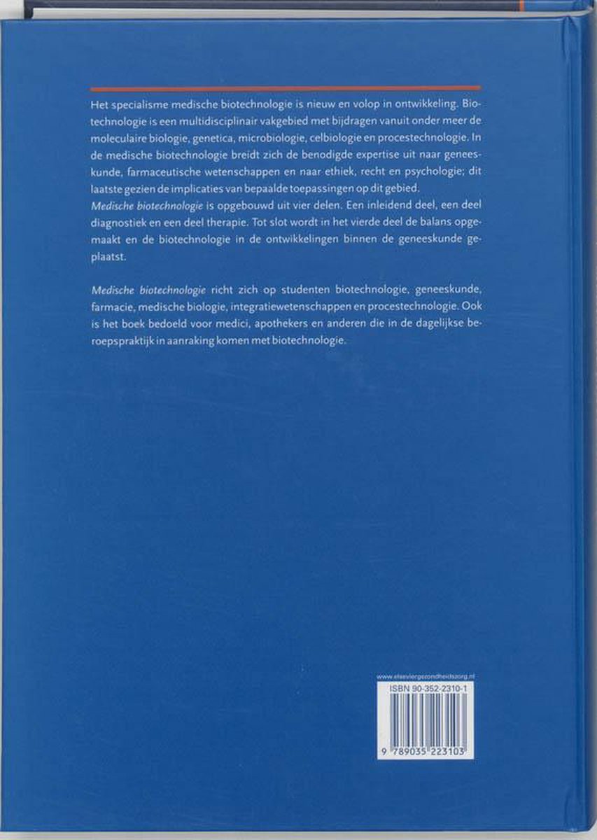 Medische biotechnologie - back cover