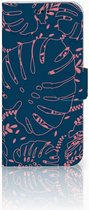 Geschikt voor Samsung Galaxy J5 2017 Wallet Book Case Hoesje Design Palm Leaves
