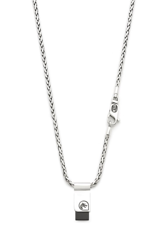 SILK Jewellery - Zilveren Collier / Ketting - Chevron - 181.60 - Maat 60