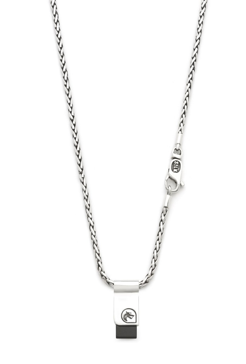 SILK Jewellery - Zilveren Collier / Ketting - Chevron - 181.60 - Maat 60