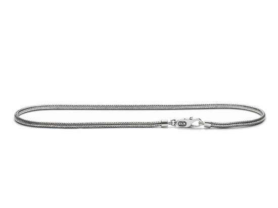SILK Jewellery - Zilveren Collier / Ketting - Alpha - 337.50 - Maat 50