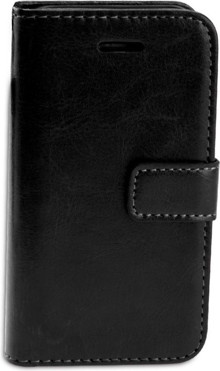 Luxe Lederen Hoesje met pashouder voor Samsung Galaxy S6 - Zwart