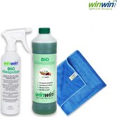 winwinCLEAN Allesputzer 1000ML + Badjuweel + Sproeiflacon, Alleskunner, Allesreiniger 100% biologisch afbreekbaar
