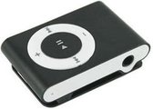 Mini MP3 speler + clip, oordopjes en kabel (tot 8 GB) - zwart