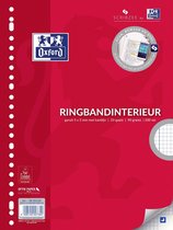 25x Oxford ringbandinterieur voor A4, 23-gaatsperforatie, met kantlijn, 200 bladzijden, geruit 5mm