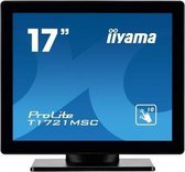 iiyama ProLite T1721MSC-B1 touch screen-monitor 43,2 cm (17") 1280 x 1024 Pixels Multi-touch Tafelblad Zwart
