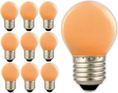 10 Stuks - Calex LED kogellamp 240V 1W 12lm E27 - Oranje