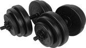 Tunturi Dumbbellset - Halterset - 2st totaal 30kg - Zwart Vinyl