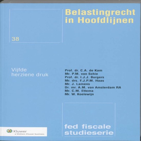 Fed fiscale studieserie 038 - Belastingrecht in Hoofdlijnen - cover