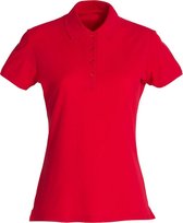 Clique Basic Polo Ladies rood xs