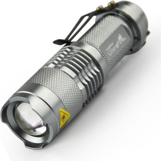 Conceit eiland Betreffende Cree mini zaklamp Q5 LED - zilver | bol.com